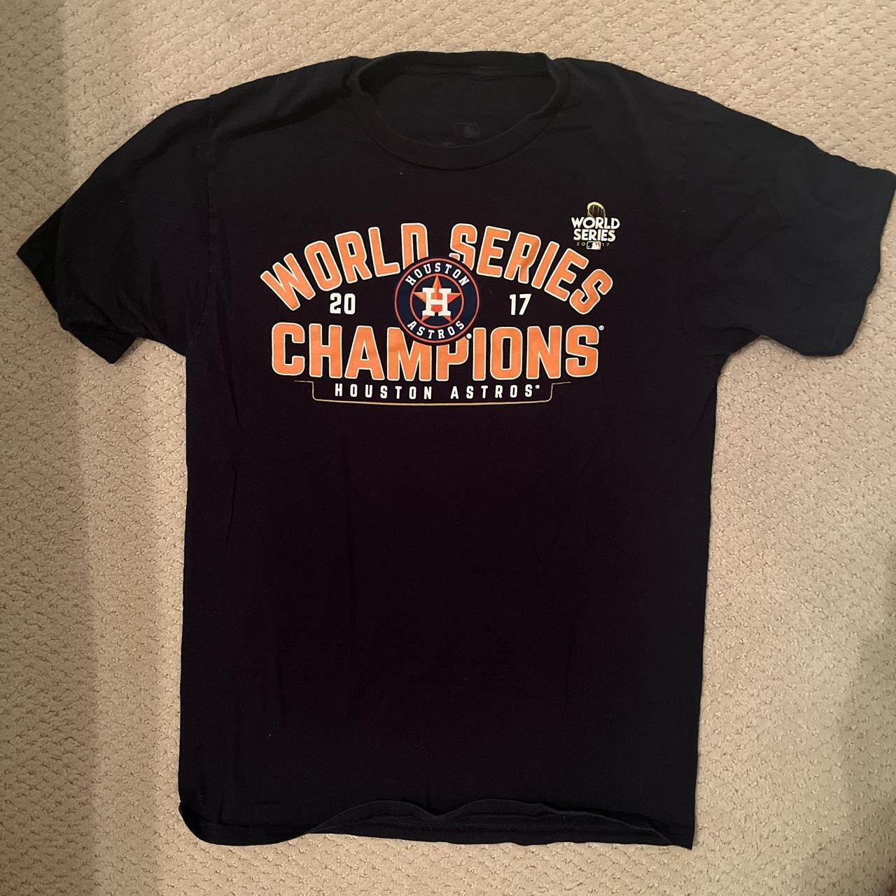 Black Astros 2017 World Series Champions shirt from - Depop