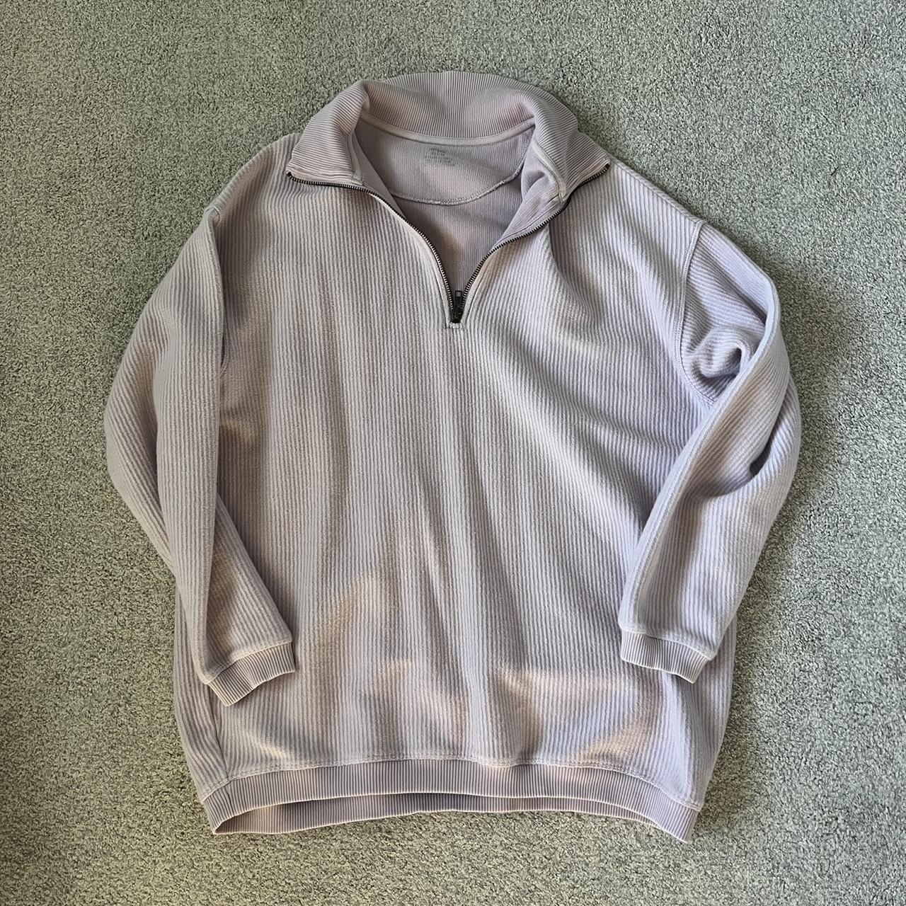 Aerie Oversized Quarter Zip Light Pinkpurple Depop