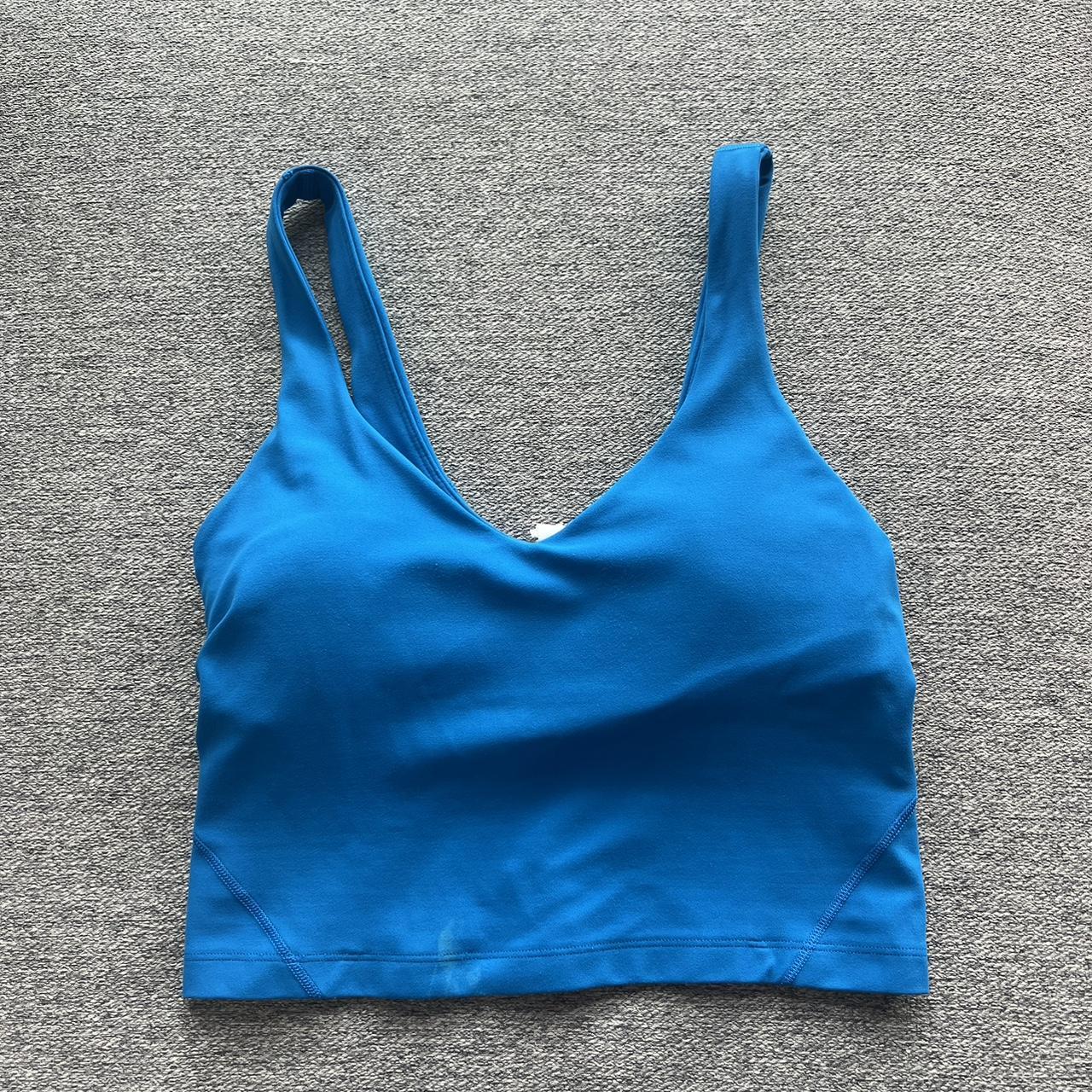 “Pool Blue” Lululemon Align Tank, Size 4, Small stain