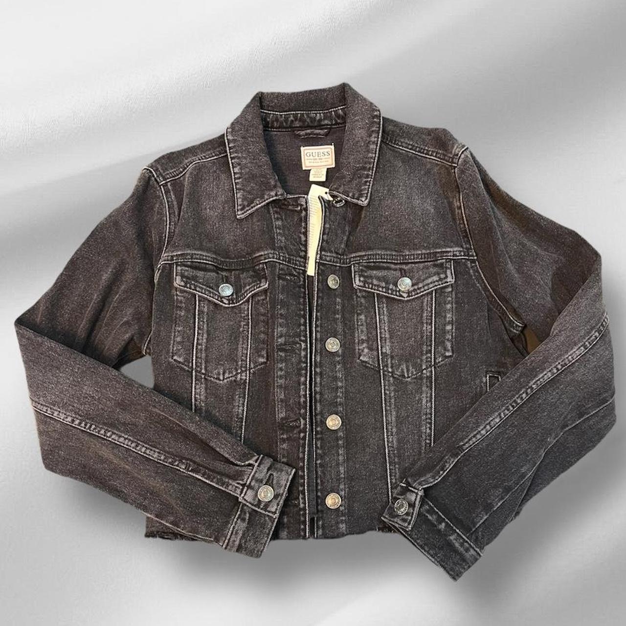 Guess cropped denim jacket Guess 1981 Depop