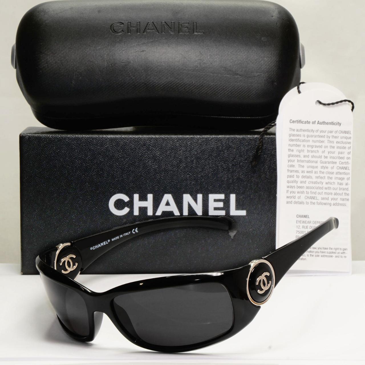 Chanel Men's Black Sunglasses Depop