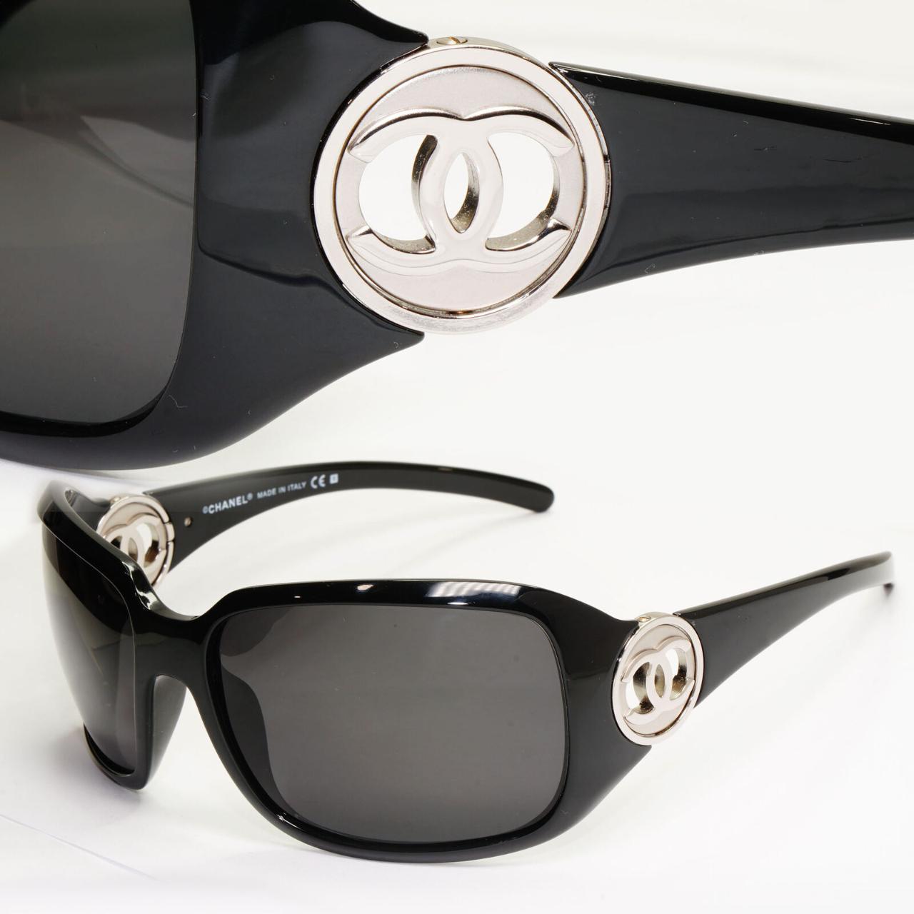 Chanel Men's Black Sunglasses Depop