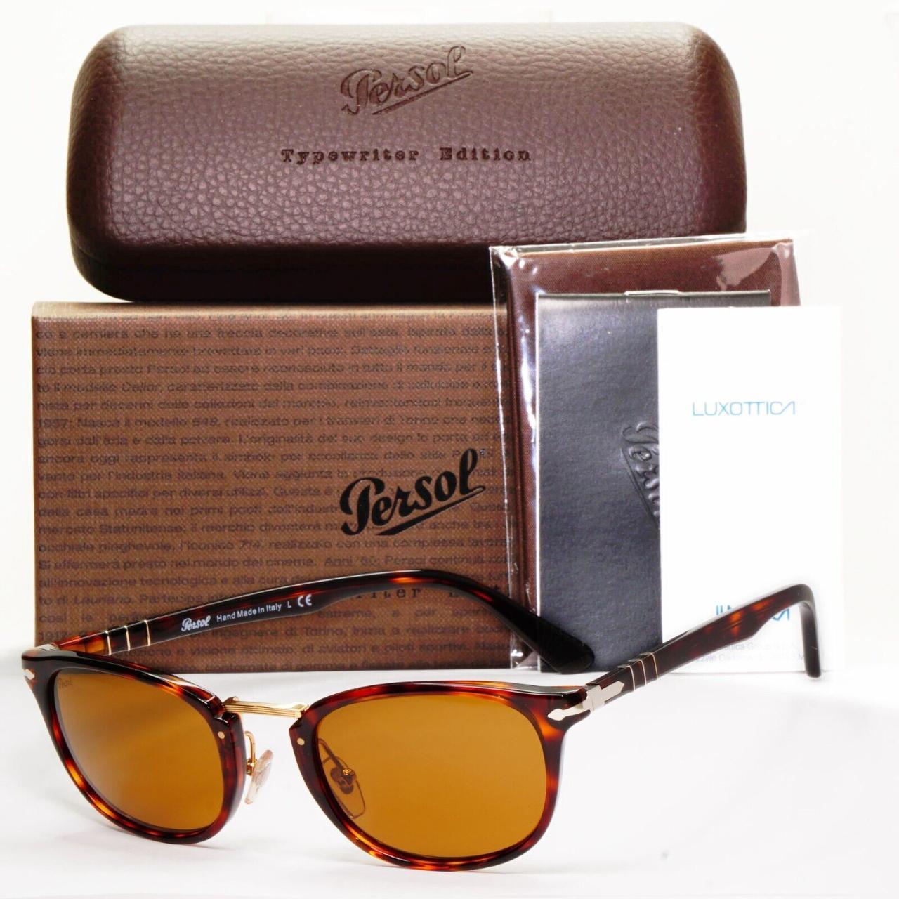 Buy Persol PO3108S - 95/56 Sunglasses Black w/Light Blue Lens 49mm at  Amazon.in