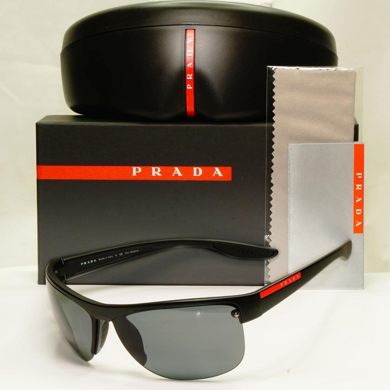 SKU 165546568346 Prada Black Polarised Sunglasses. Depop