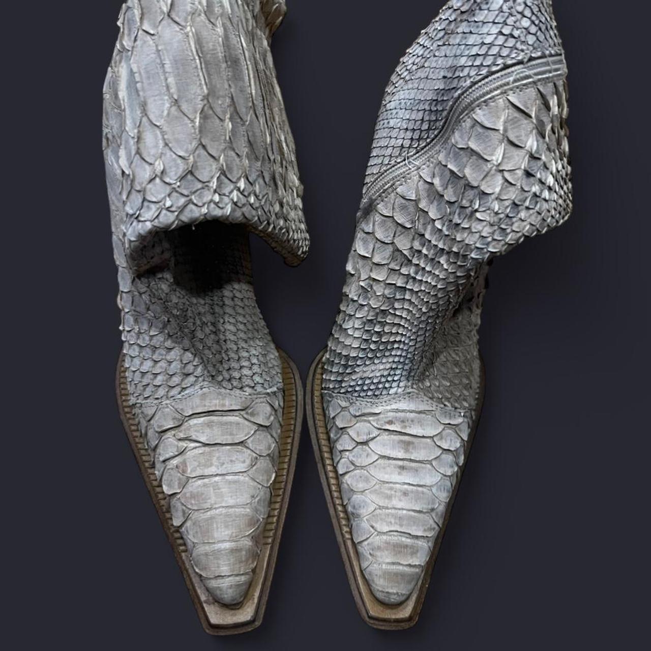 Women's Boots - Silver/Grey - US 7 – Python leath… - image 1