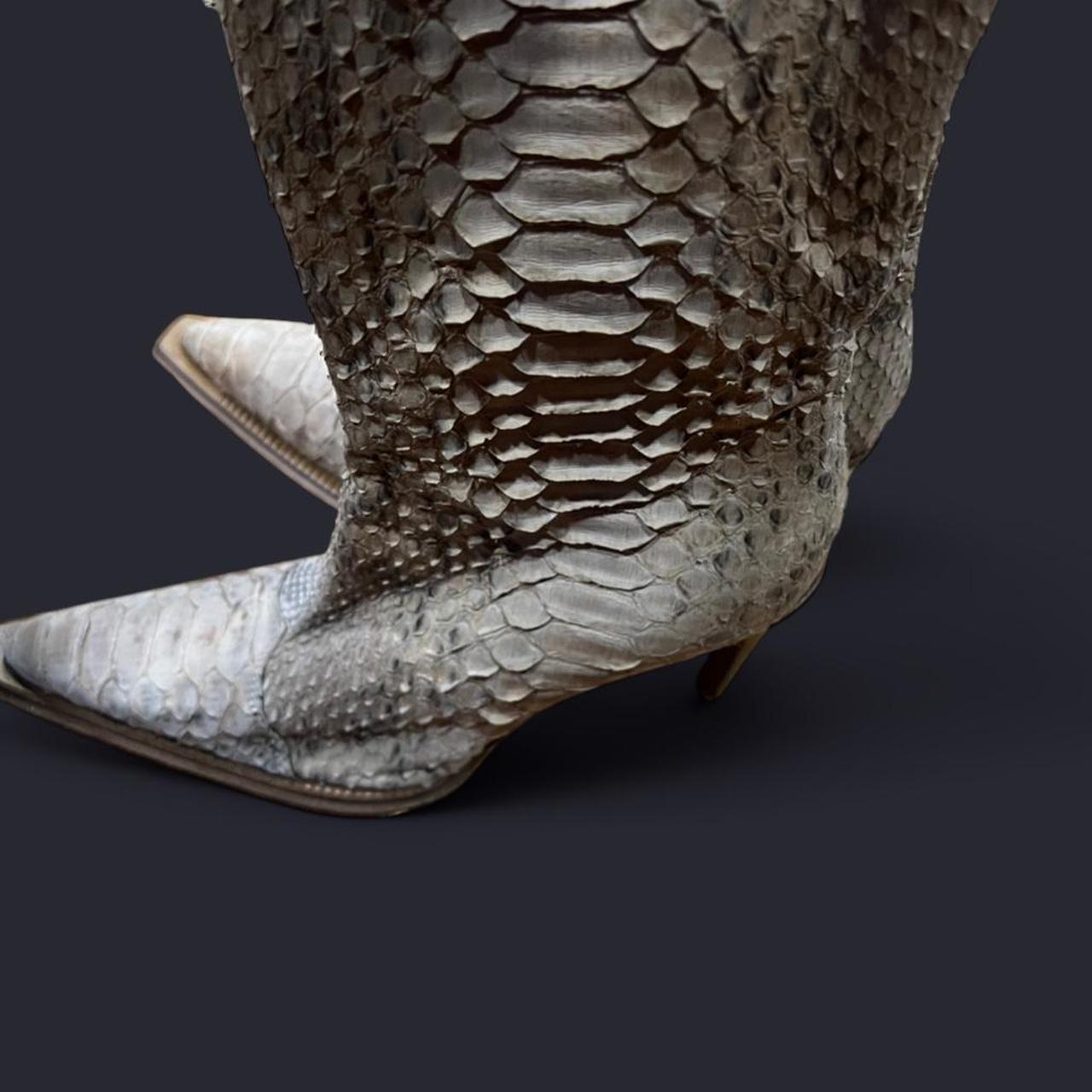 Women's Boots - Silver/Grey - US 7 – Python leath… - image 2