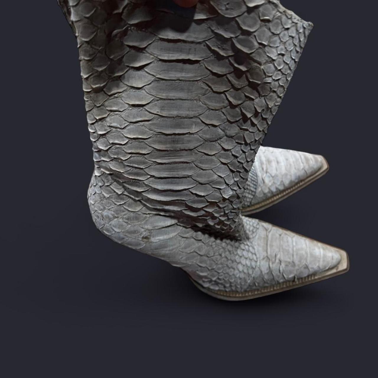 Women's Boots - Silver/Grey - US 7 – Python leath… - image 3