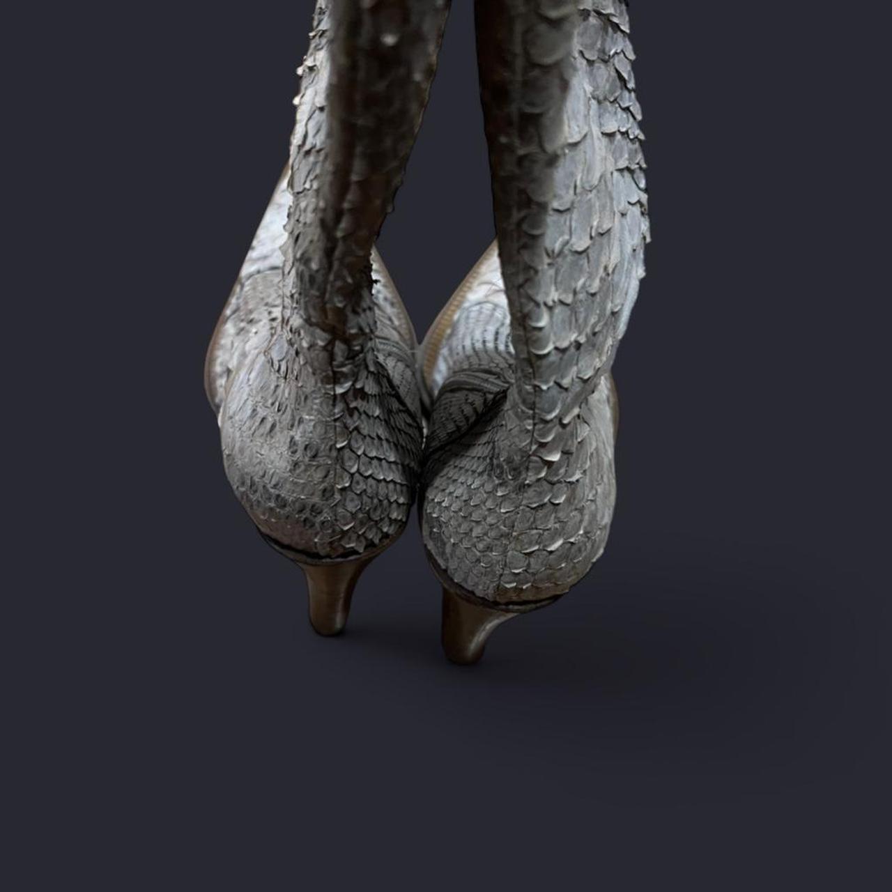 Women's Boots - Silver/Grey - US 7 – Python leath… - image 4