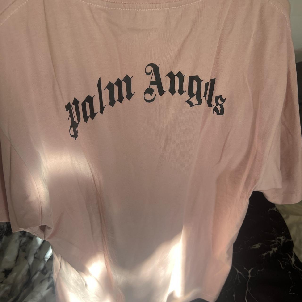 Palm Angels Women's Pink T-shirt | Depop