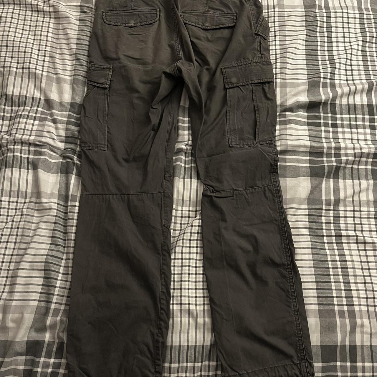 Grey cargo trousers H&M Depop