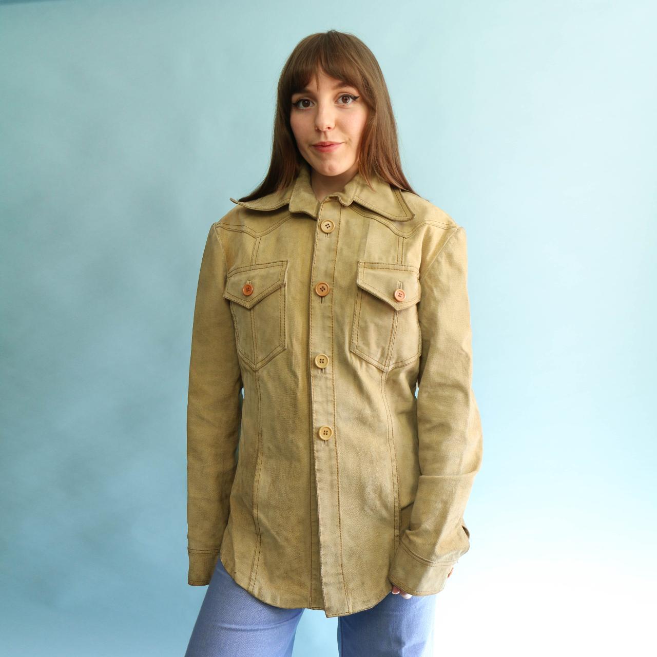 70s Suede Jacket Vintage 1970s sandy beige suede... - Depop