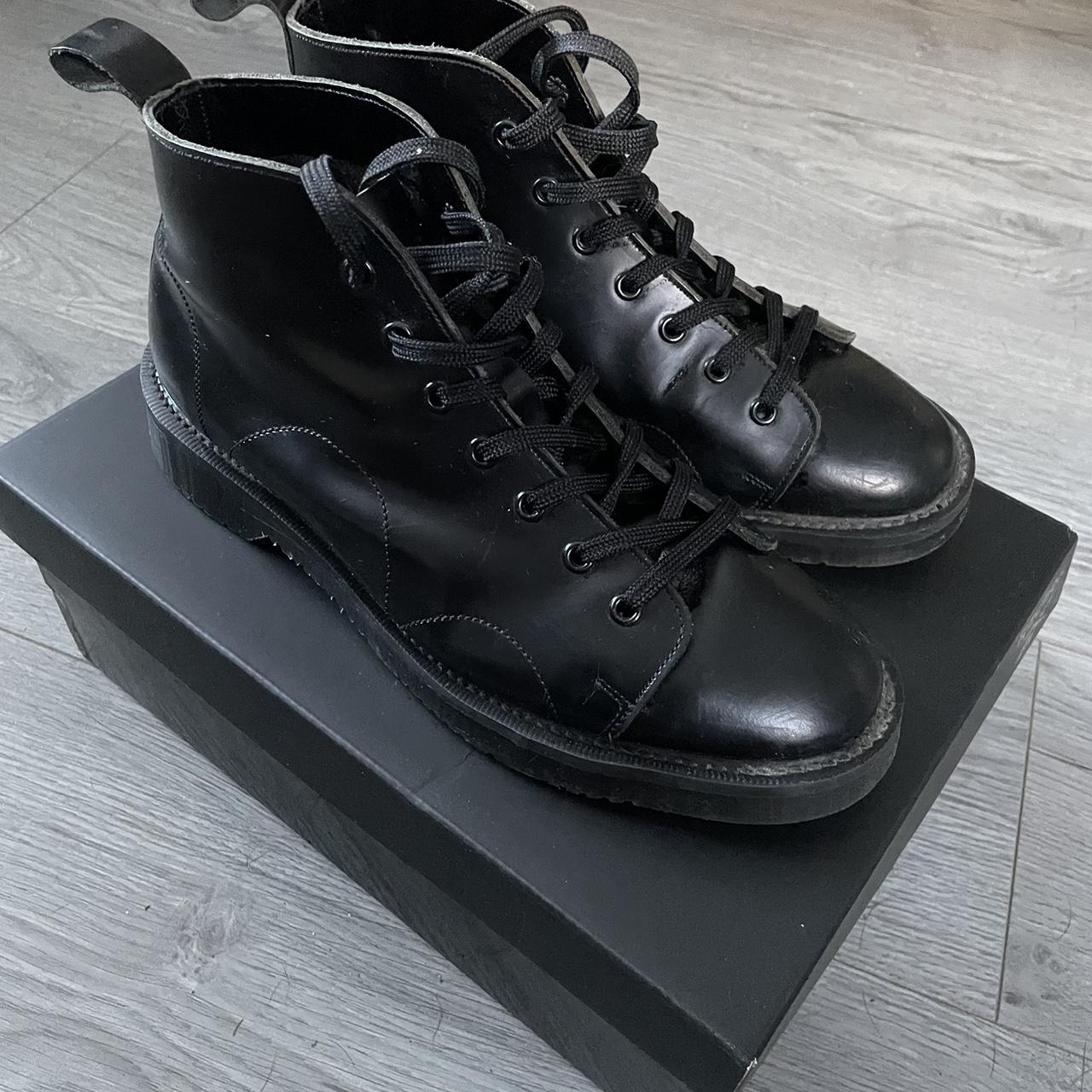 Fred Perry George Cox monkey boots. Size uk6.5 but... - Depop