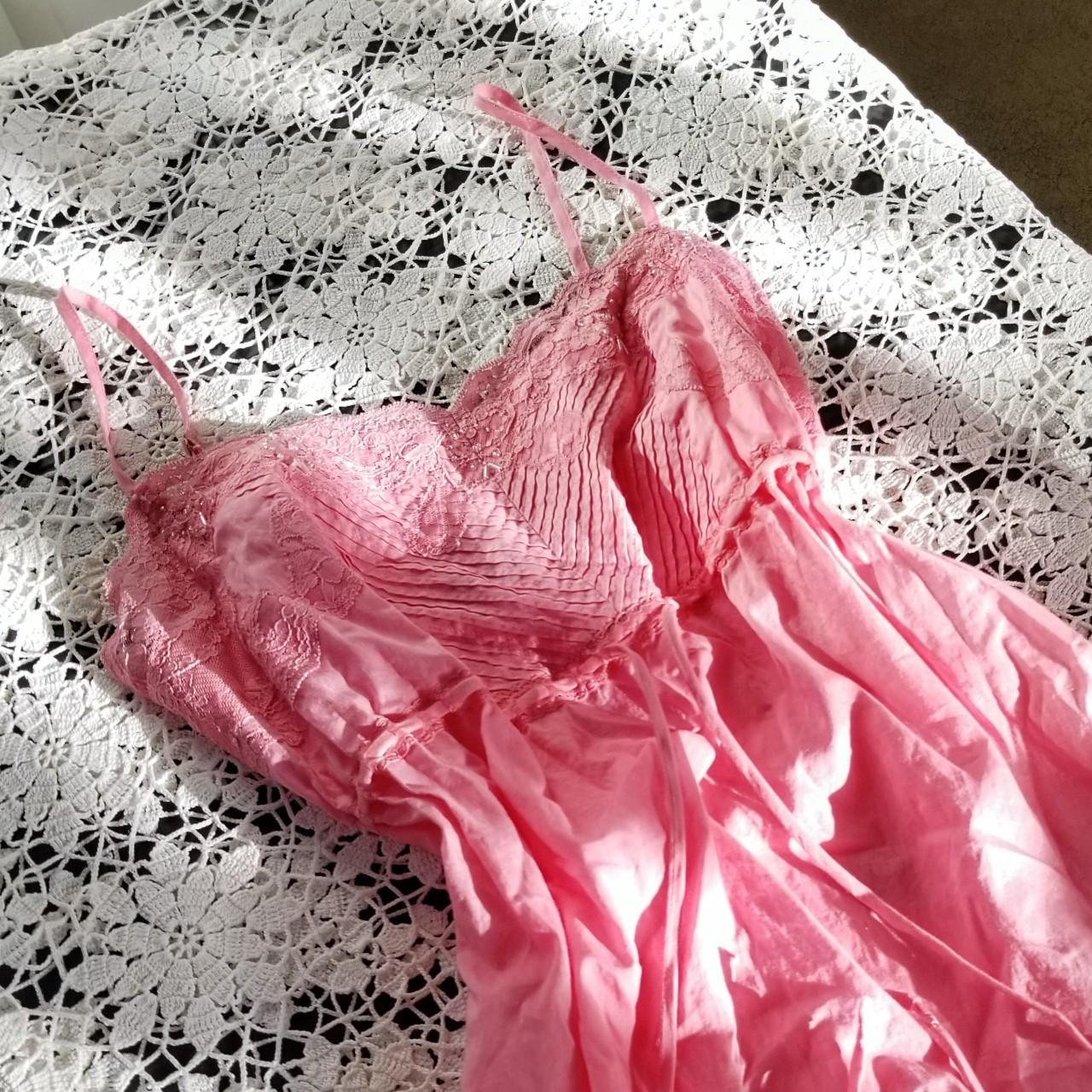 Pink lace cami! SO cute!! It has ties that come... - Depop