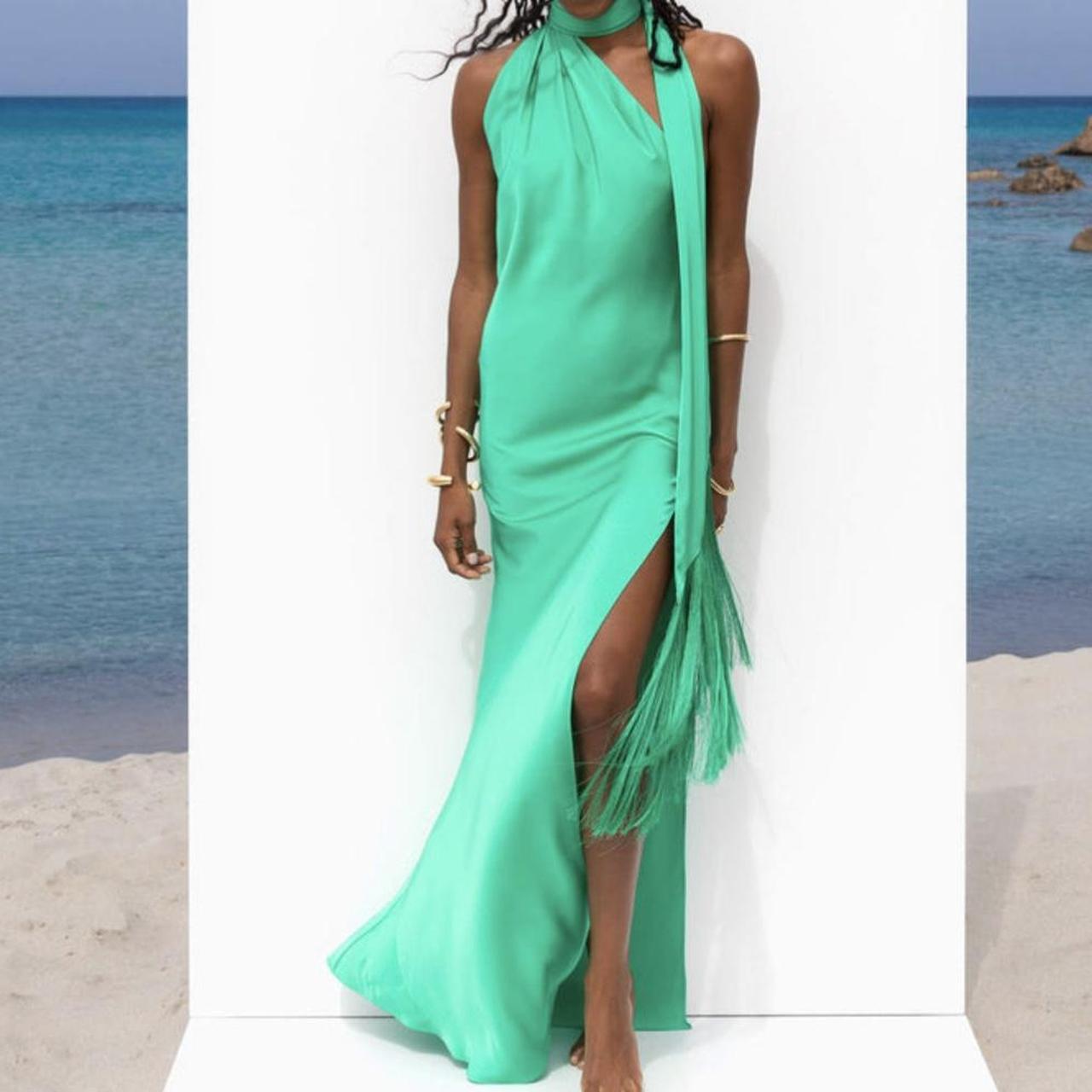 Rat & Boa Women's Green Dress Depop