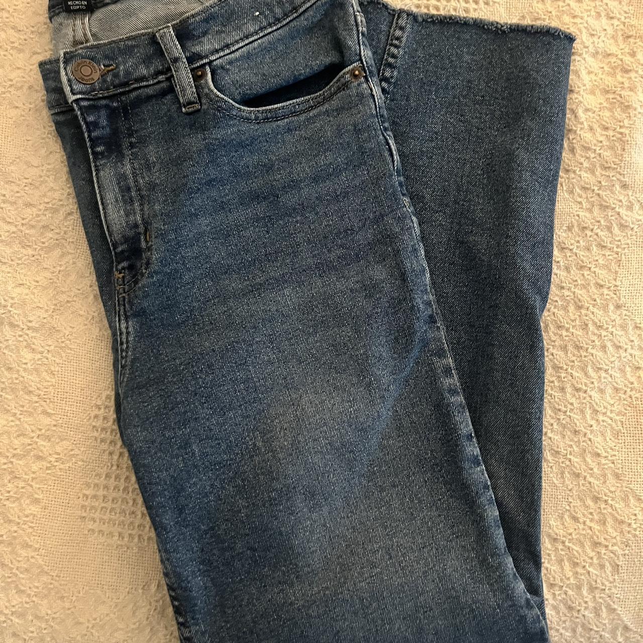 Calvin Klein Women's Blue and Navy Jeans | Depop