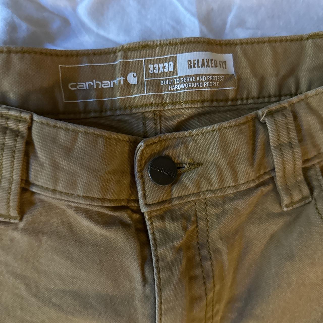 CARHARTT Straight Leg Tan Work Pants Size 33 X 30... Depop