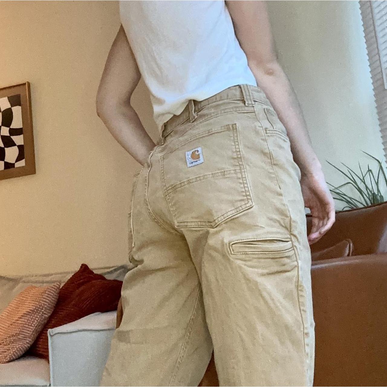 CARHARTT Straight Leg Tan Work Pants Size 33 X 30... Depop