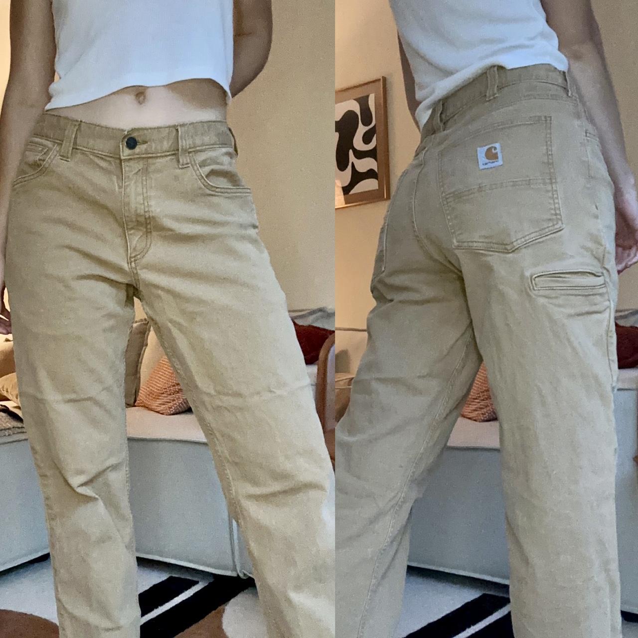 CARHARTT Straight Leg Tan Work Pants Size 33 X 30... Depop