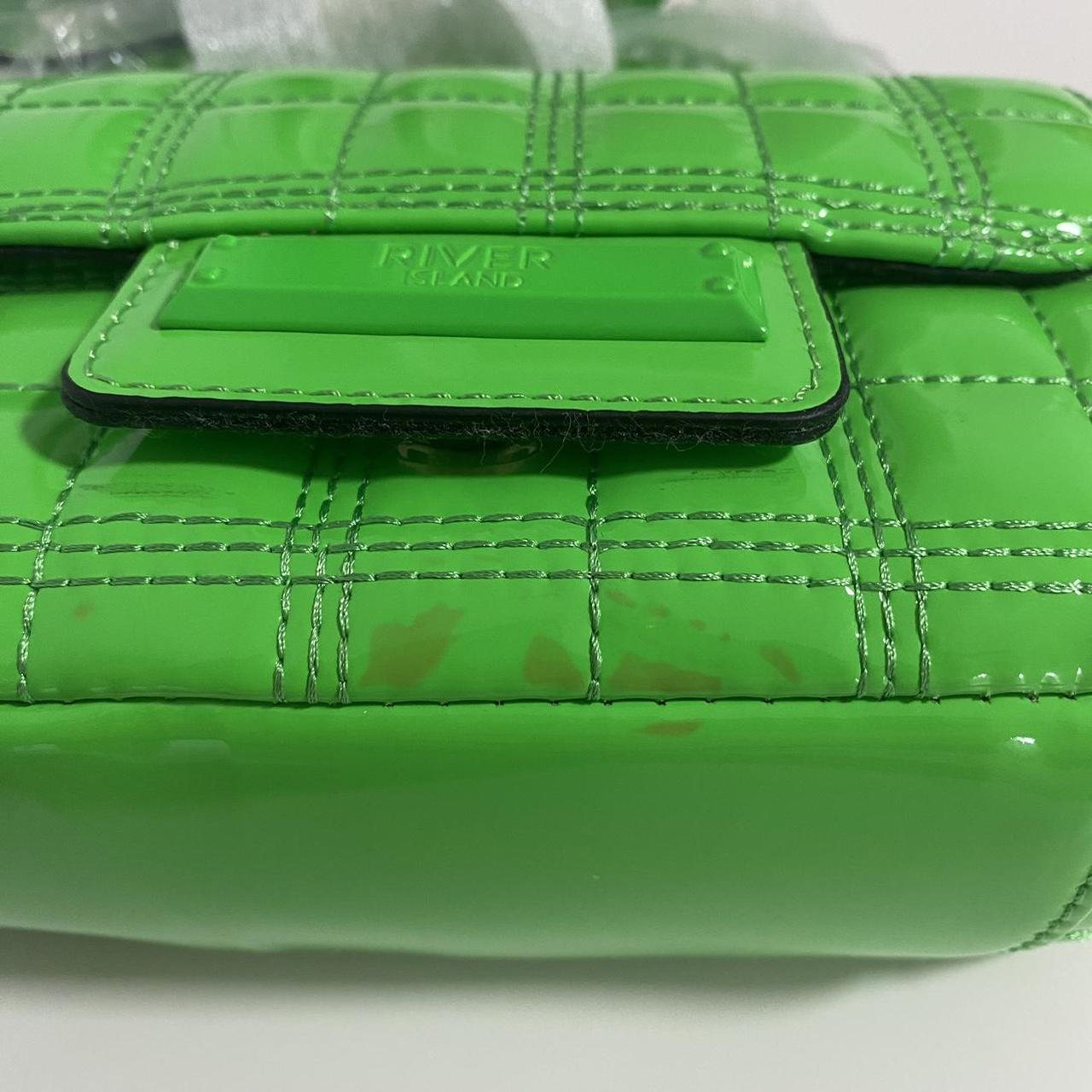 Lime green clutch bag river island hot sale