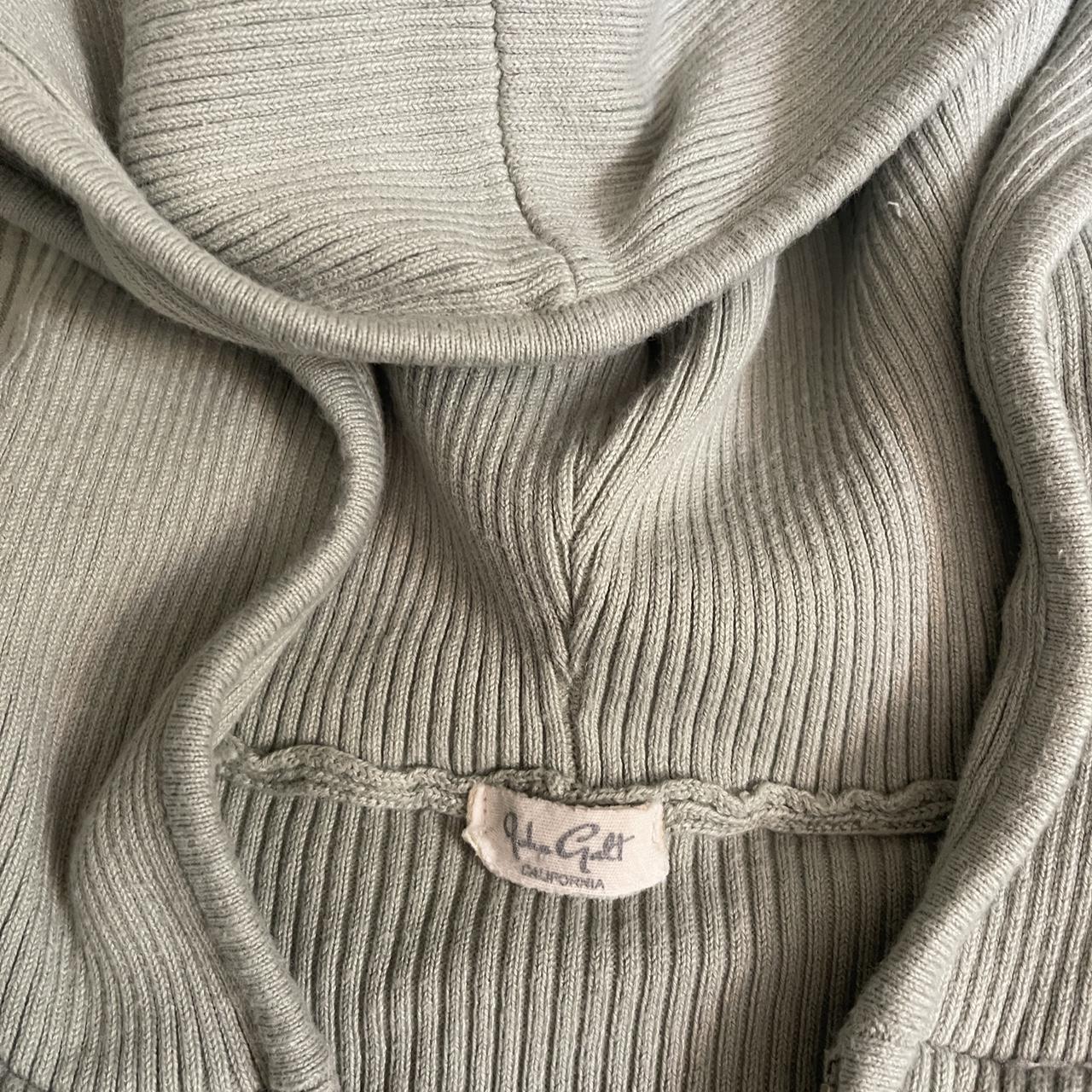 Brandy Melville/John Galt sage green zip up cropped... Depop
