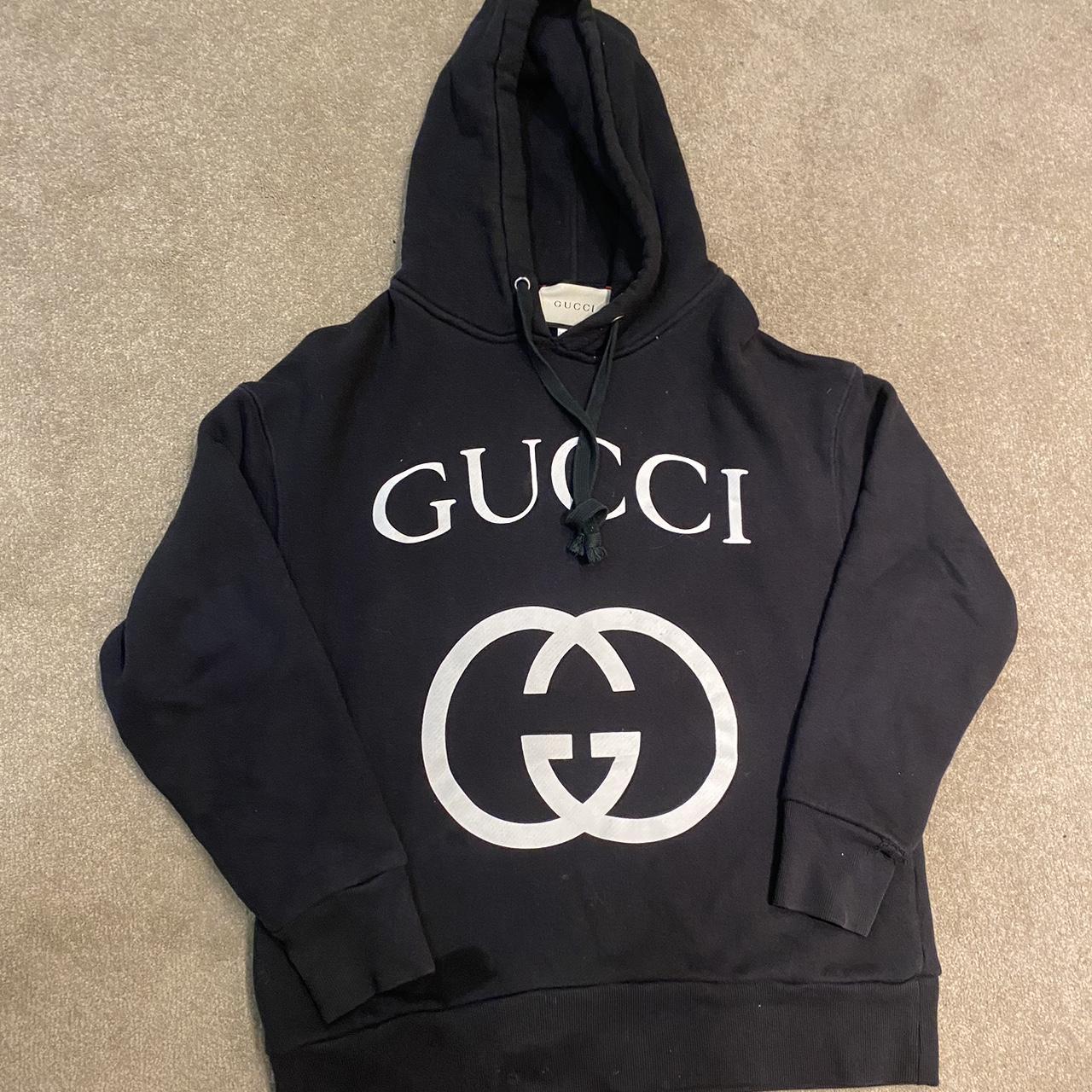 Gucci Men's Black Hoodie | Depop