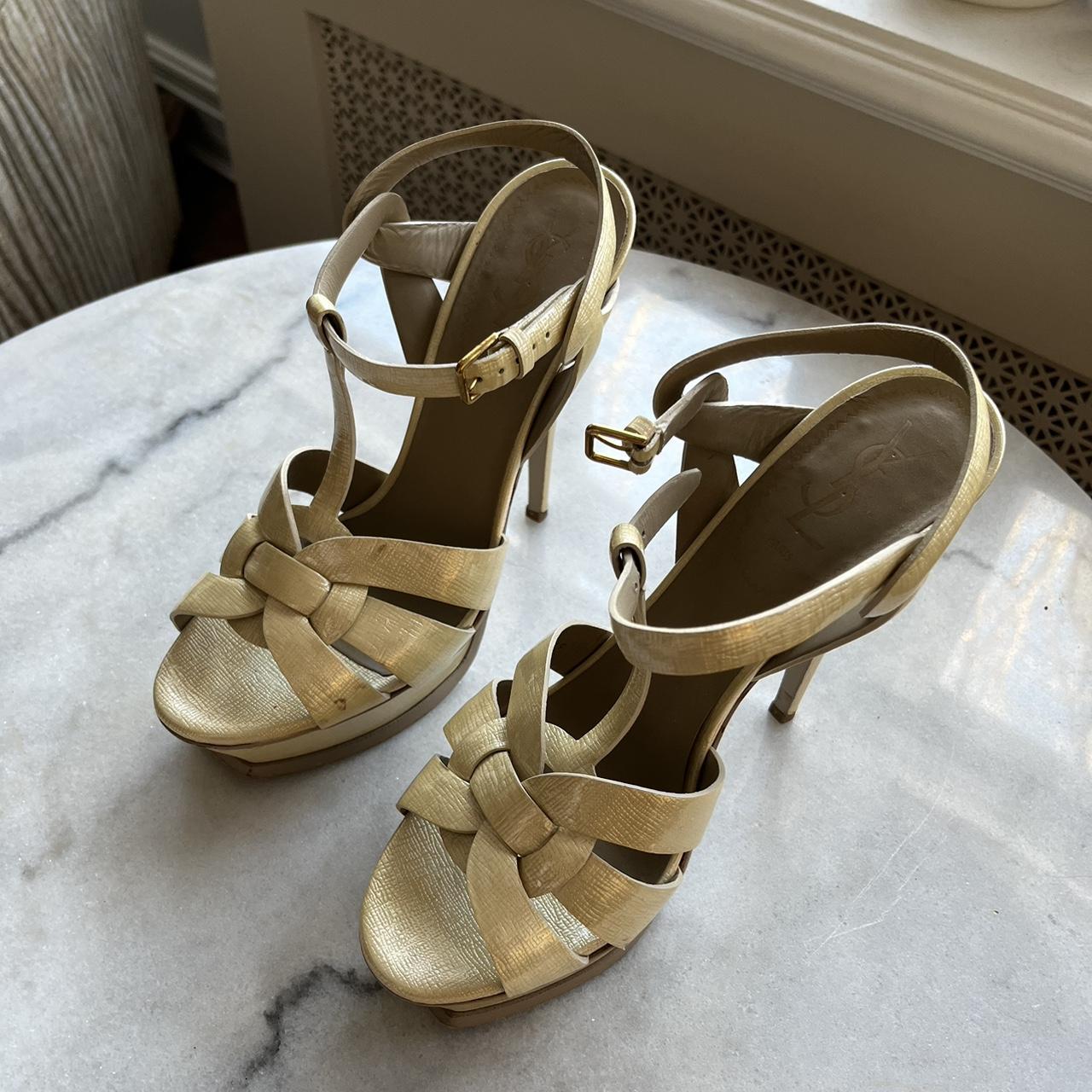 Ysl 2024 heels beige