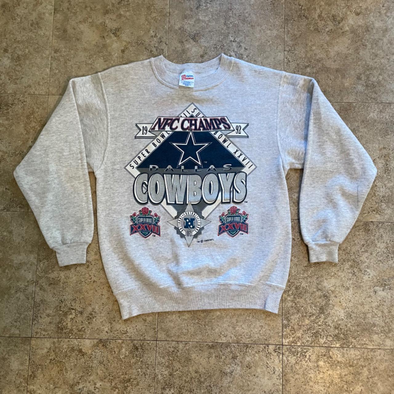 New In Package Dallas Cowboys Crew Neck Sweater Gray Mens Large