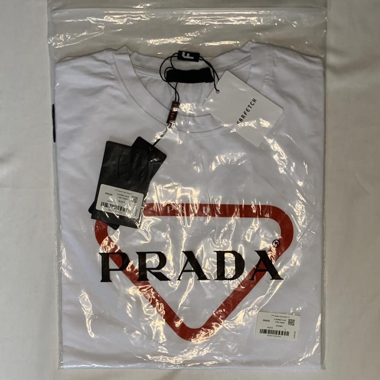 Prada Mens white shirt Size L Retail:... - Depop