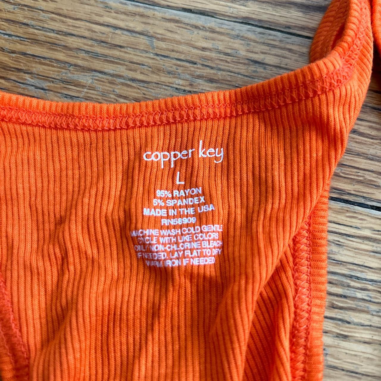 Copper Key Women's Purple and Orange Vest Depop