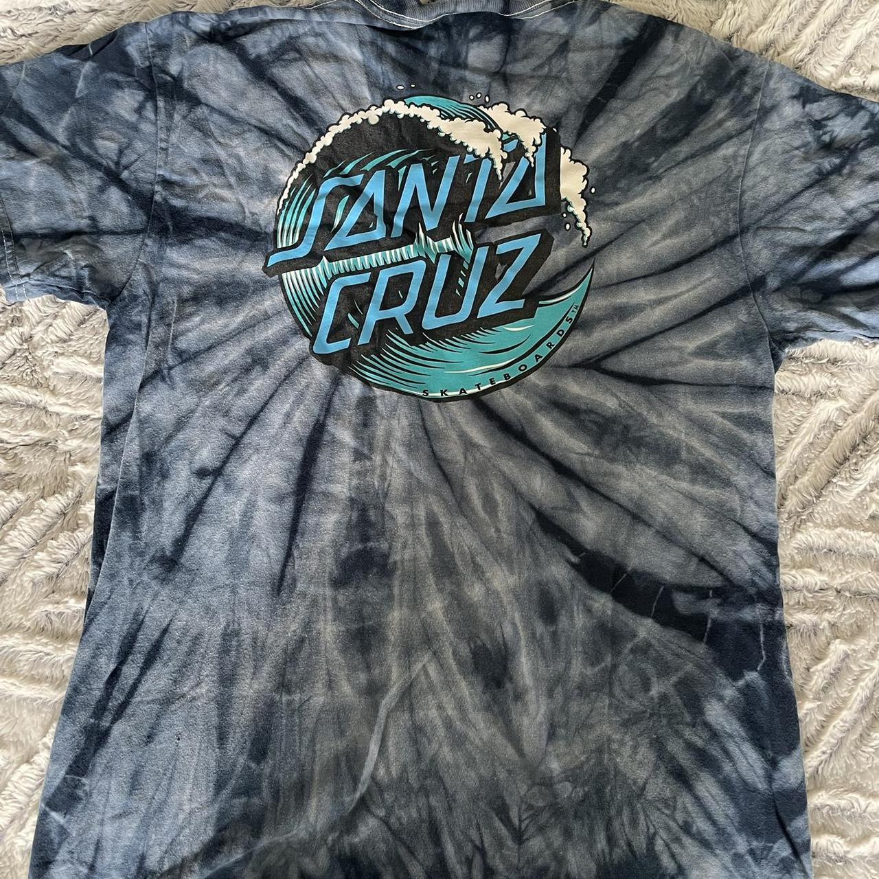 Santa Cruz Men's Blue and Navy T-shirt | Depop