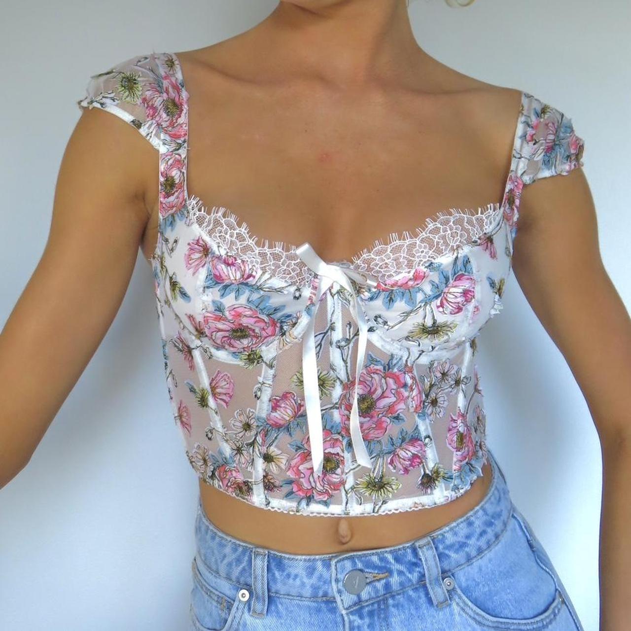 Floral Corset Top fashion 32C