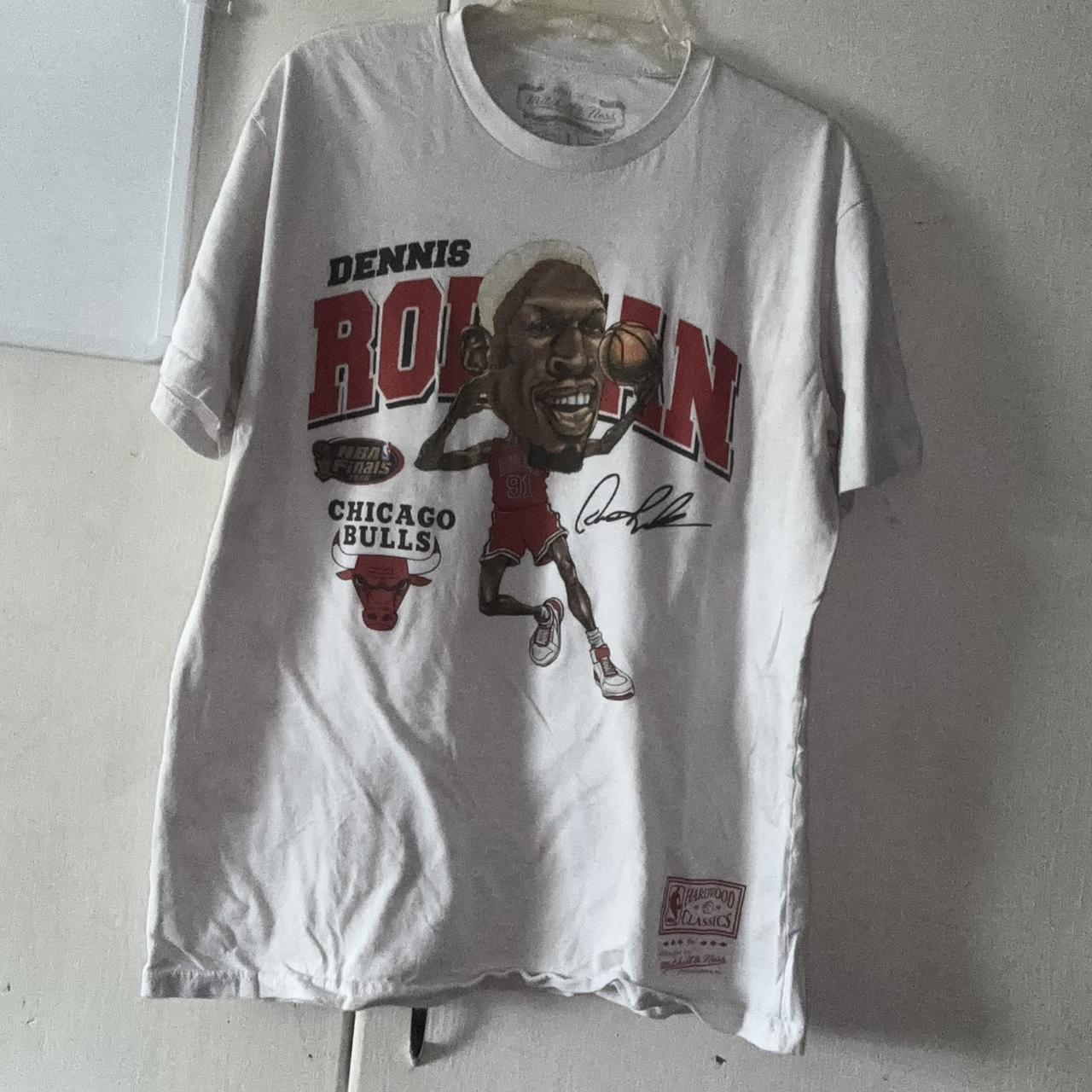 Chicago Bulls Dennis Rodman shirt basketball PacSun Depop