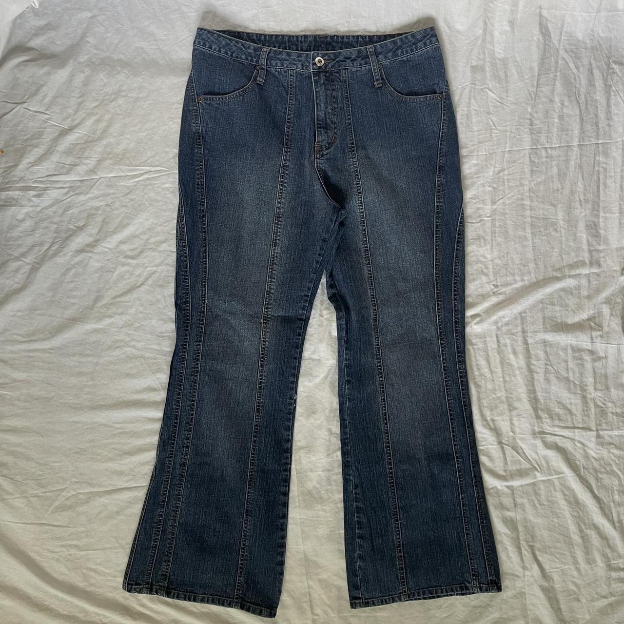 Vintage Carolina Blues Flare Jeans 70's style medium... - Depop