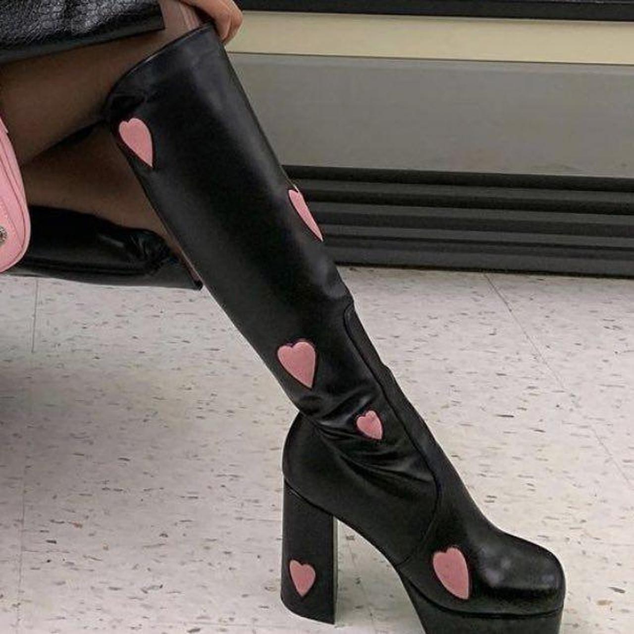 LA Moda CANDYFLOSS LOVE PLATFORM KNEE