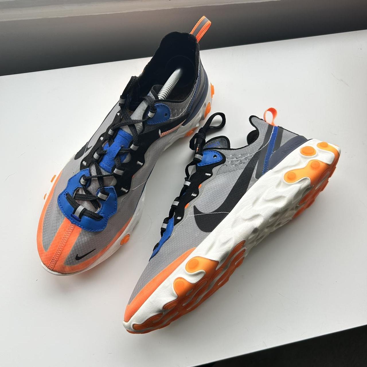 nike react element 87 orange and blue
