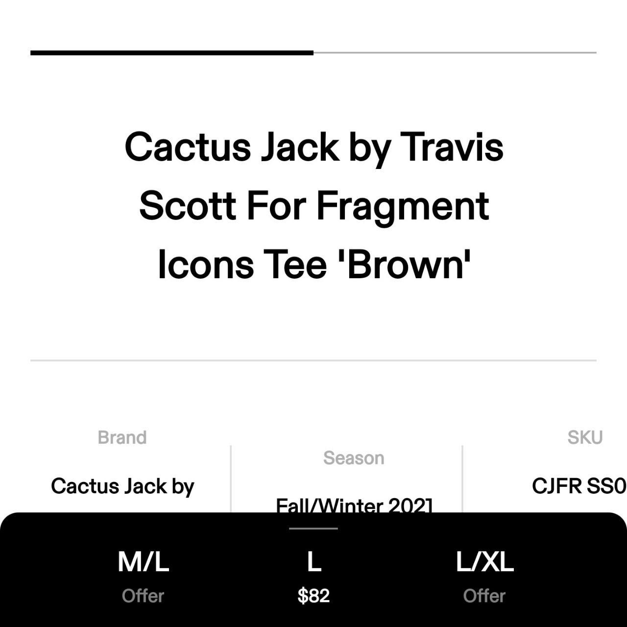 PRE - LOVED] Cactus Jack X Travis Scott Fragment Icons Brown