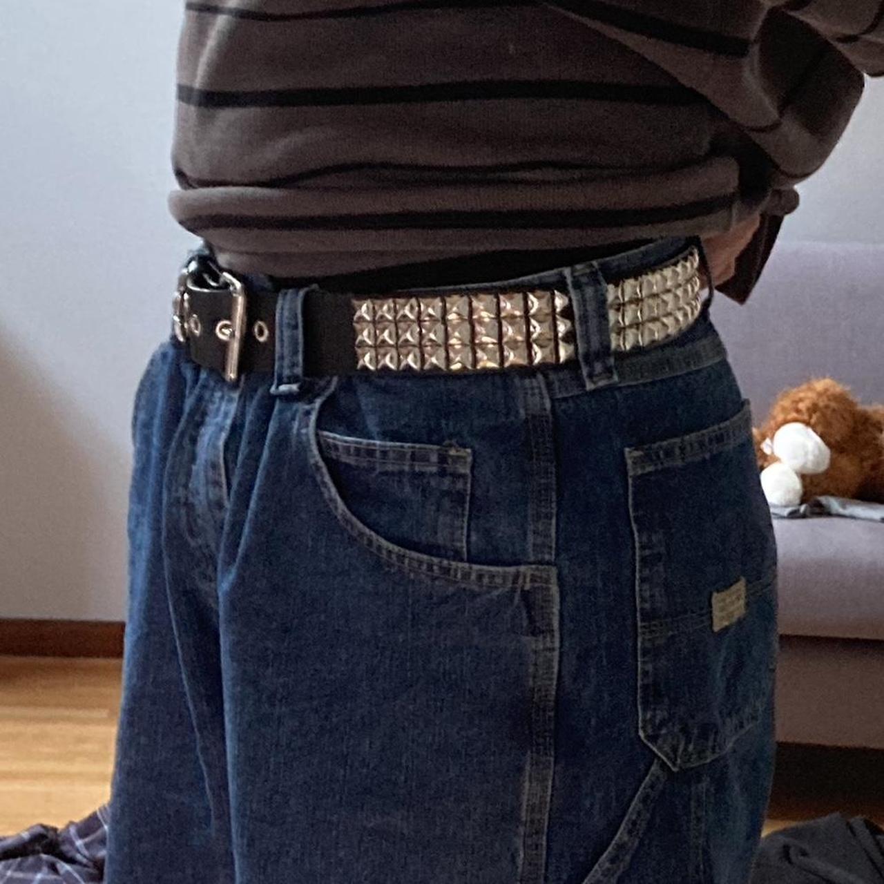 y2k studded belt men’s 3440 Depop