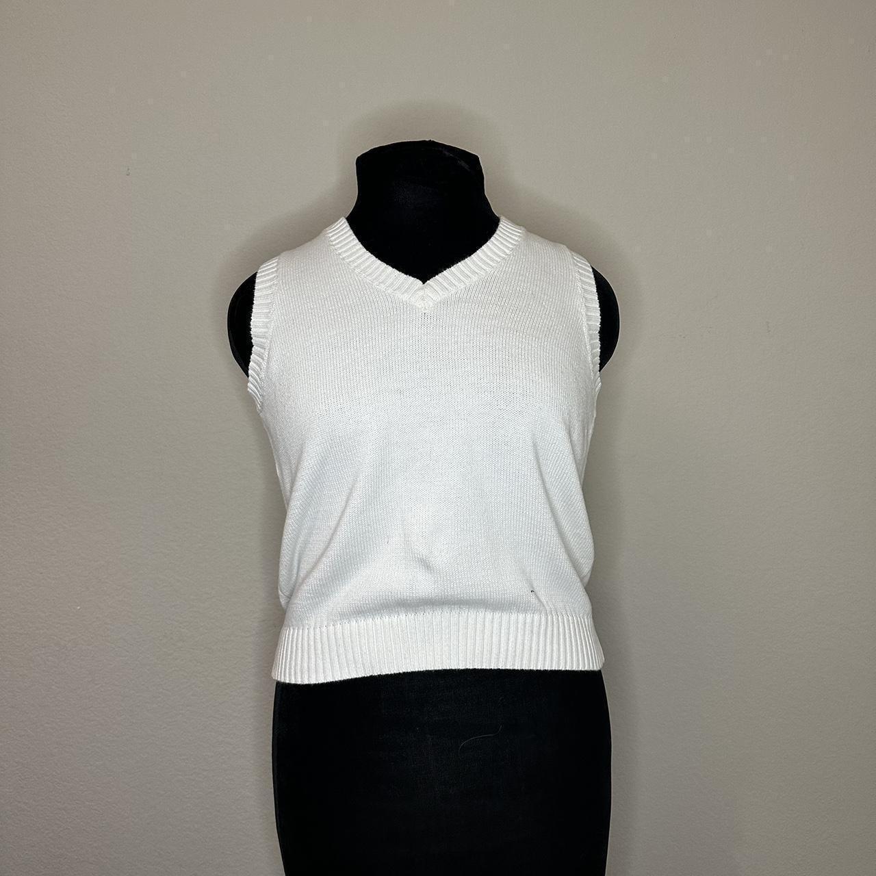 JOHN GALT white sweater vest size: one - Depop