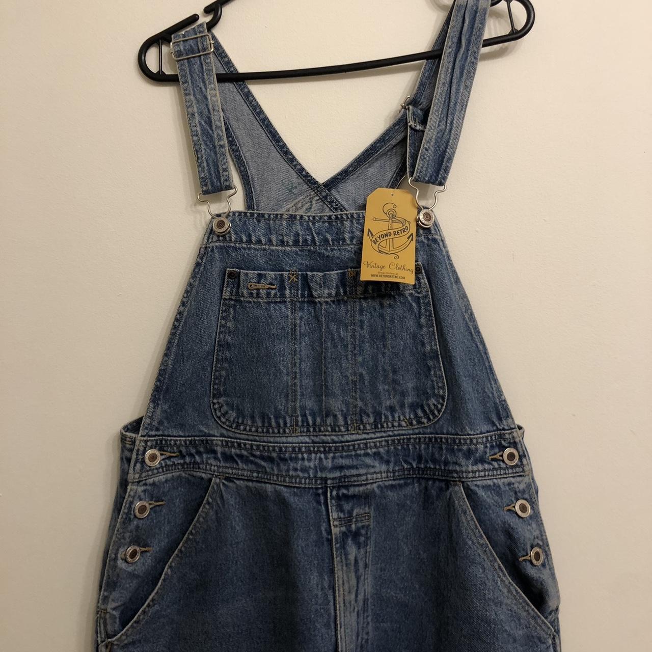 Women's Blue and Navy Dungarees-overalls | Depop