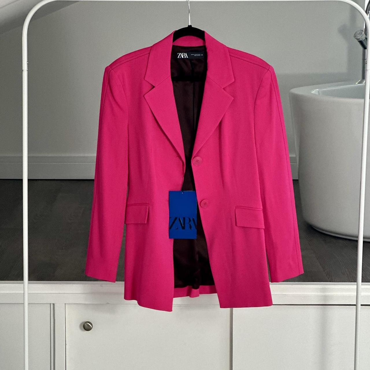 Zara fuchsia darunter blazer