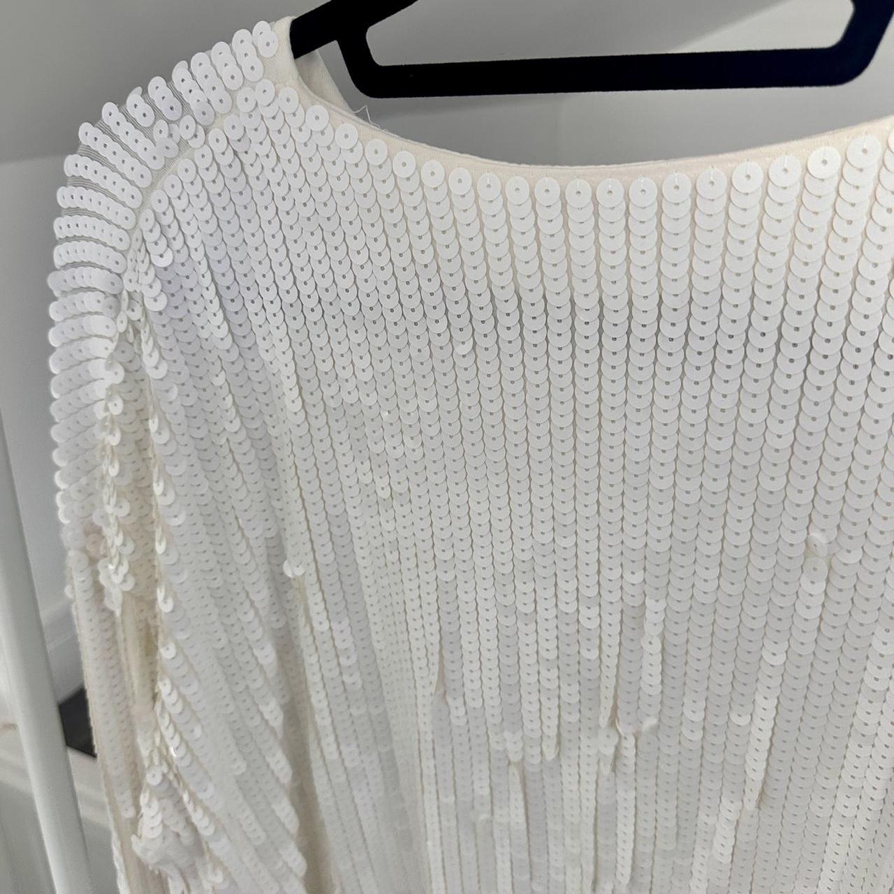 Zara oversized sequin top in white In very