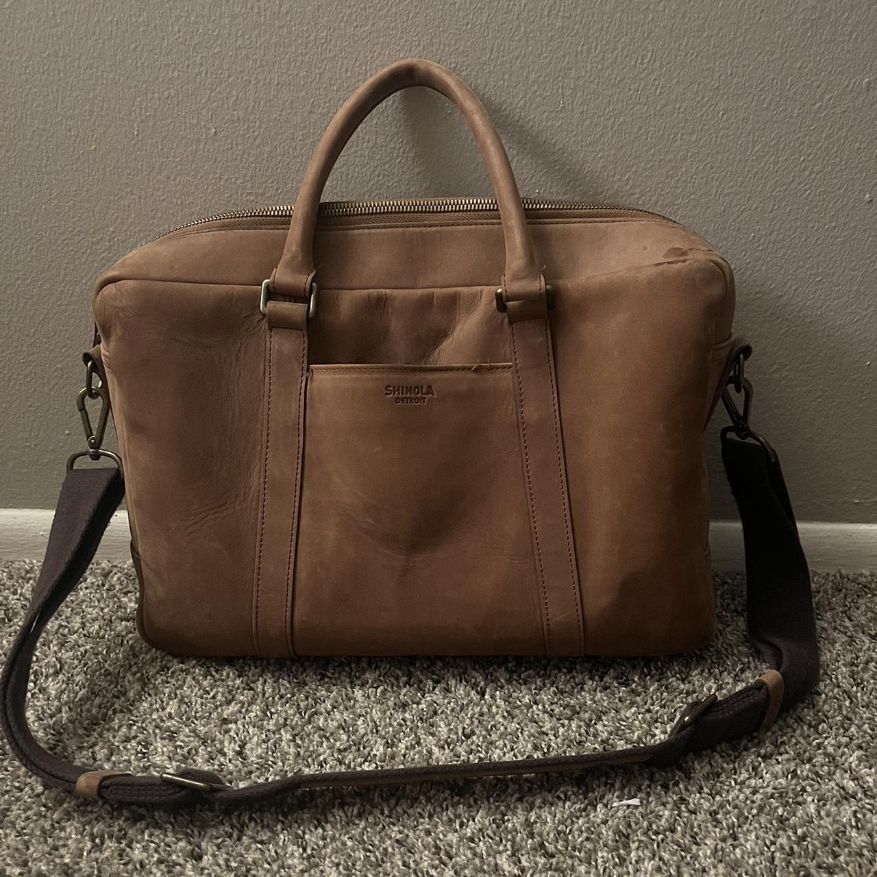 Shinola Detroit Tan Tote Bag / Messenger Bag... - Depop