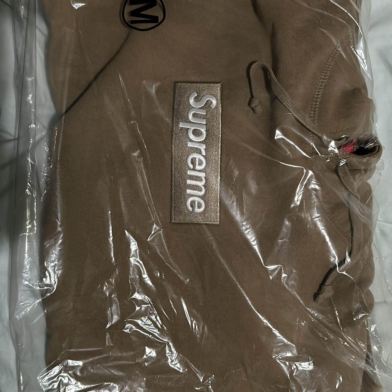 Supreme box 2024 logo hoodie brown