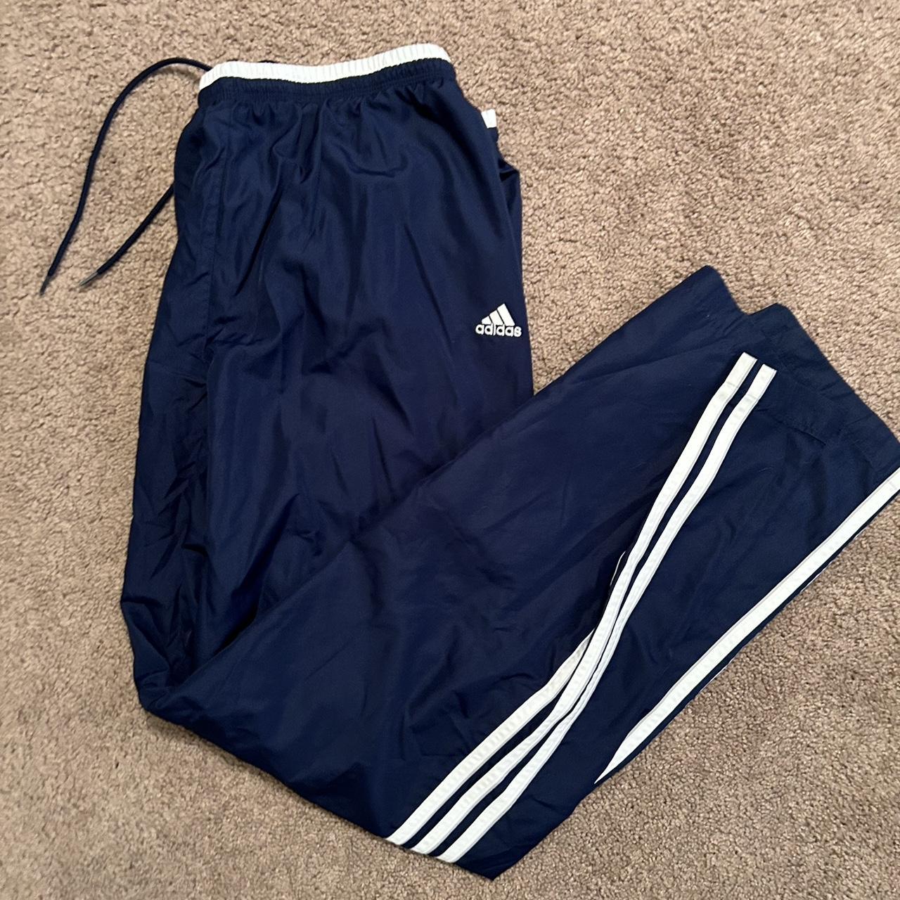 Adidas Men's Navy and White Joggers-tracksuits