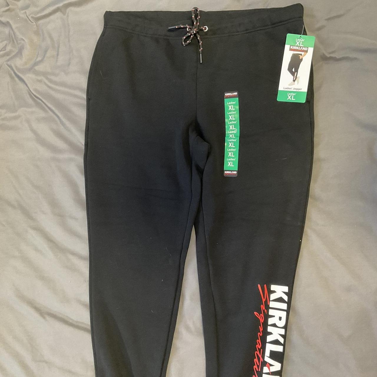 Costco Women's Black and Red Joggerstracksuits Depop