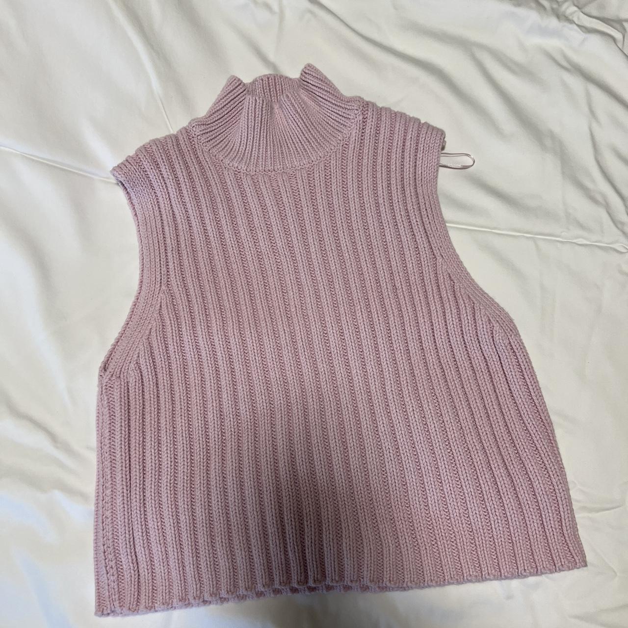 Sleeveless Vest Cable Knit Zara Cloud Sweater Vest Zara Pink