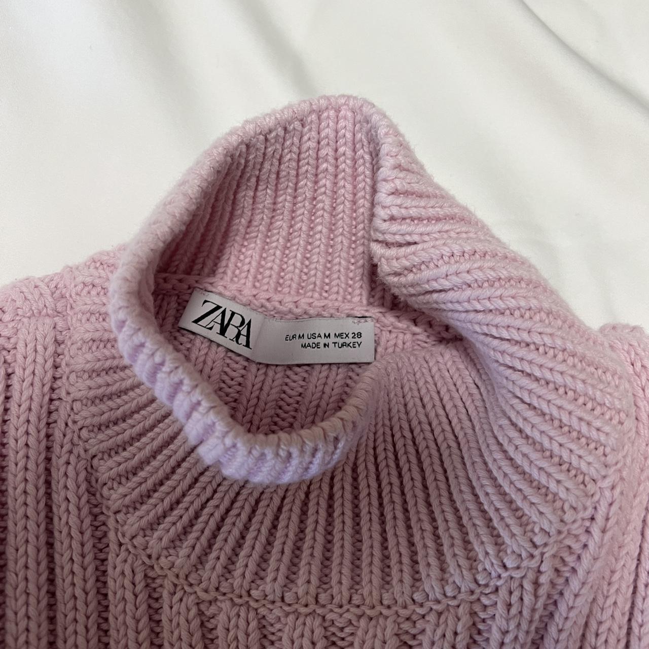 Pink Zara Sweater Turtleneck Zara Pink Turtleneck Sweater Vest