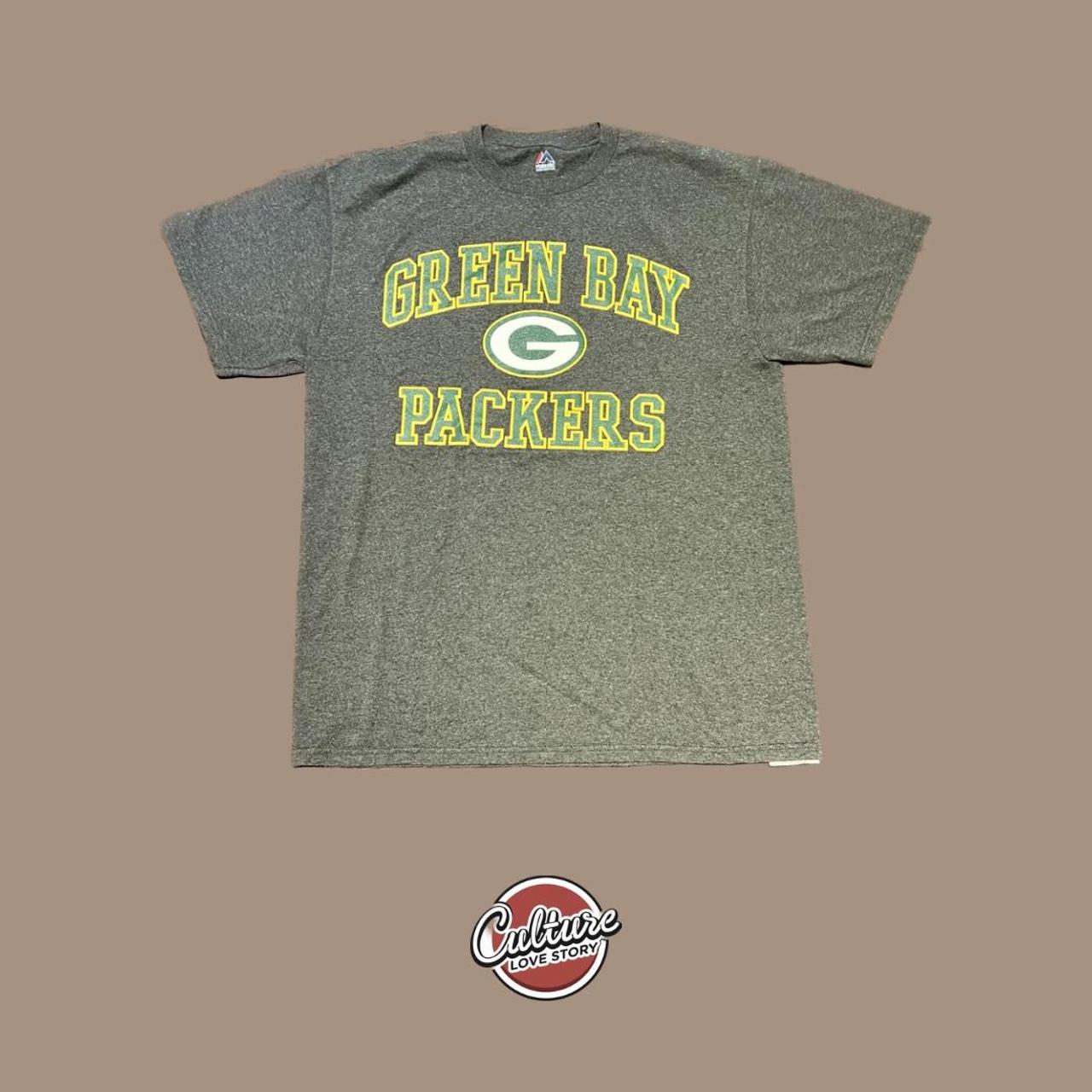 Majestic Green Bay Packers T-Shirt Sz L - Large Used - Depop