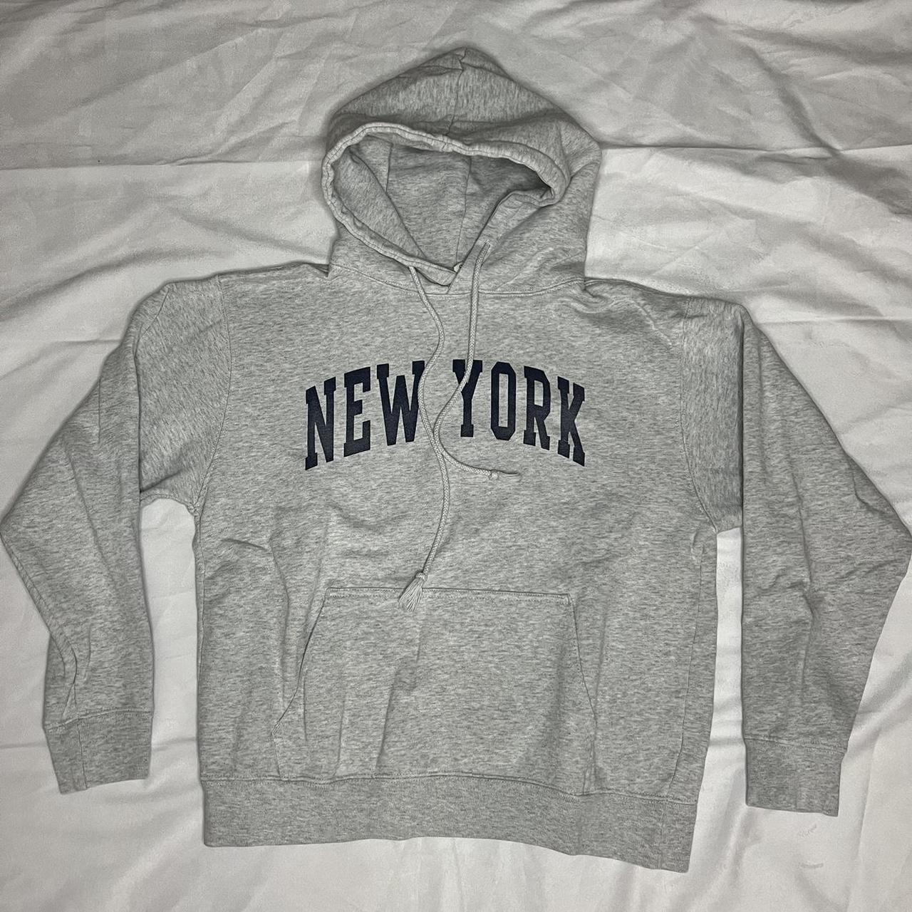 Brandy Melville Women's Hoodie Grey/Navy One size – BRANDY