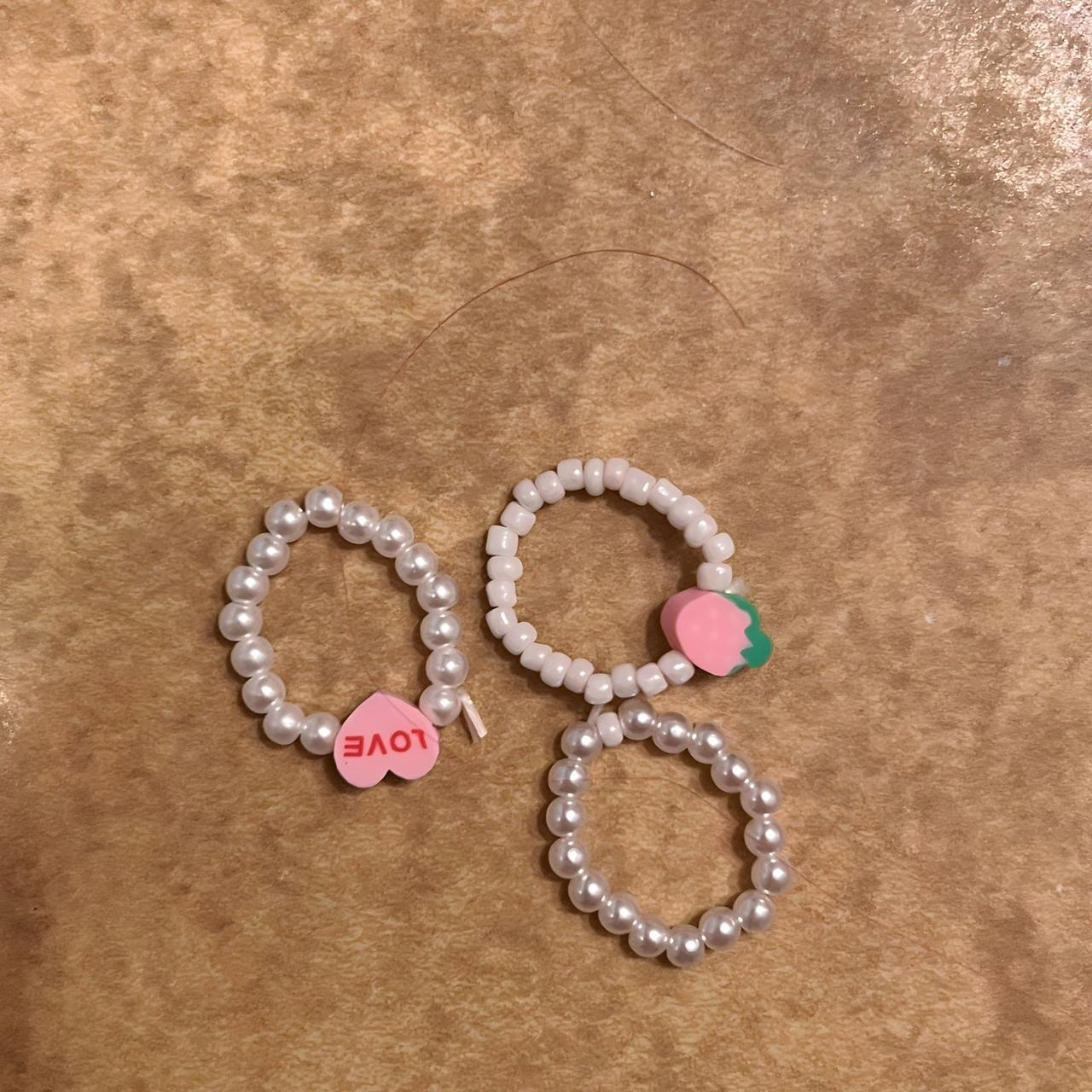 Beaded rings #rings #kawaii #coquette #beads - Depop